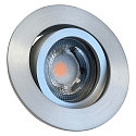 Luce da incasso DECOCLIC KOIN DIM rotondo, girevole, Set di 1 IP20, ferro spazzolato dimmerabile 7
