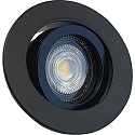 Luce da incasso DECOCLIC 68MM rotondo, girevole, Dim-To-Warm, Set di 1 IP20, nero dimmerabile 7