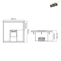 nobilé Lampada da incasso a parete STAIR 68 SCCT angolare IP40, bianco opaco dimmerabile