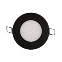 ceiling recessed luminaire PANEL FLAT 85 R SCCT MP round, CCT Switch, switchable, multipower IP44, black 