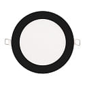 ceiling recessed luminaire PANEL FLAT 145 R SCCT MP round, CCT Switch, switchable, multipower IP44, black 