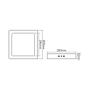 nobilé Panneau à LED 300 Q angulaire, UGR < 19, adapté aux postes de travail avec écran, gradable 12W 1000lm 4000K CRI 80 nobilé Panneau à LED 300 Q angulaire, UGR < 19, adapté aux postes de travail avec écran, gradable 12W 1000lm 4000K CRI 80