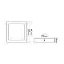 nobil surface luminaire PANEL FLAT 170 Q SCCT MP square, CCT Switch, switchable, multipower IP44, white 