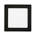 Downlight de surface LED PANEL FLAT 170 Q SCCT DIM angulaire, CCT Switch IP44, noir gradable