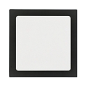 Downlight de surface LED PANEL FLAT 220 Q SCCT DIM C angulaire, CCT Switch IP44, noir gradable