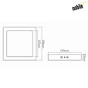 nobilé LED panel 300 Q square, dimmable 20W 2150lm 3000K CRI 80