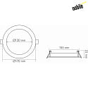 Panneau à LED LED PANEL FLAT 130 R RGB, gradable 10W 145lm 120° 120°