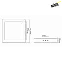 nobilé Pannello LED LED PANEL AUFBAU 220 Q, dimmerabile 16W 830lm 4000K 120° 120° CRI >80