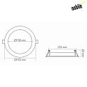 nobilé Pannello LED FLAT 130 R rotondo, 11W 3000K