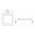 nobilé Pannello LED FLAT 130 Q piazza, CCT Switch, dimmerabile 11W 1100lm 3000-5700K CRI >80 nobilé Pannello LED FLAT 130 Q piazza, CCT Switch, dimmerabile 11W 1100lm 3000-5700K CRI >80