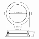 nobilé Panneau à LED FLAT 300 R LED rond, gradable 19W 1900lm CRI >80 nobilé Panneau à LED FLAT 300 R LED rond, gradable 19W 1900lm CRI >80
