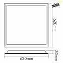 nobilé LED panel BACKLIGHT 62S UGR19, dimmable 30W 4500lm 4000K CRI 80