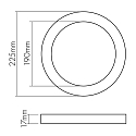nobilé Panneau à LED 225R IP44 SCCT rond, 18W 500-1600lm 3000/4000/6000K nobilé Panneau à LED 225R IP44 SCCT rond, 18W 500-1600lm 3000/4000/6000K