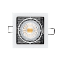 recessed luminaire LED MINI KARDAN E1 BIO 1 flame, swivelling, dimmable IP40, clear, black