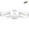 nobilé Recessed spot DOWNLIGHT C 1830, Ø 8cm, GX5.3, fixed optics, 24 carat gold-plated