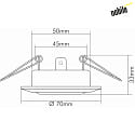 nobilé Downlight C 3840 pivotant GZ4 IP20, or gradable