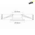 nobilé Downlight C 3860 rigido GZ4 IP20, Nero dimmerabile