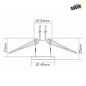 nobilé Apparecchio da incasso a soffitto C 392 G4 IP20, Oro dimmerabile