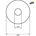 Recessed luminaire for starry sky C 411, Ø 3cm, G4, matt chrome