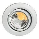 Recessed spot DOWNLIGHT D 3830,  8.8cm, swiveling, matt chrome