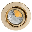 Einbaustrahler DOWNLIGHT D 3830,  8.8cm, schwenkbar, 24 Karat vergoldet