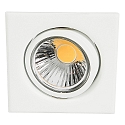 Recessed spot DOWNLIGHT D 3830 Q, square, 8.5 x 8.5cm, swiveling, matt white