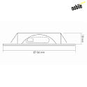 nobilé LED Möbeleinbauleuchte, N 5020 CSP LED, 3W 3000K, nickel-gebürstet