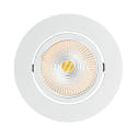 LED Downlight 5068 ECO FLAT SCCT DIM C, IP40, rund, 7.5W 2700/3000/4000K 38, CRi >90, schwenkbar, dimmbar, wei matt