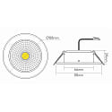 nobil recessed downlight ECO FLAT 5068R DIM / 38 round, CCT Switch, dimmable IP40, white matt dimmable
