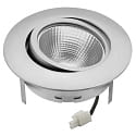 nobil� LED Downlight 5068 ECO FLAT SCCT DIM C, IP40, rund, 7.5W 2700/3000/4000K 38�, CRi >90, schwenkbar, dimmbar, Chrom matt