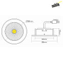 nobilé Downlight 5068 ECO FLAT rotondo, dimmerabile IP40, Cromo opaco dimmerabile