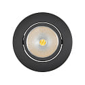 recessed downlight ECO FLAT 5068R DIM / 38 round, CCT Switch, dimmable IP40, black matt dimmable