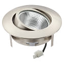 nobil� LED Downlight 5068 ECO FLAT SCCT DIM C, IP40, rund, 7.5W 2700/3000/4000K 38�, CRi >90, schwenkbar, dimmbar, Nickel geb�rstet