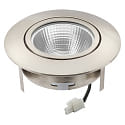 nobil� LED Downlight 5068 ECO FLAT SCCT DIM C, IP40, rund, 7.5W 2700/3000/4000K 38�, CRi >90, schwenkbar, dimmbar, Nickel geb�rstet