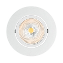 Recessed LED spot 5068 ECO FLAT, round, 350mA, 8W 3000K 700lm 24, CRi>90, dimmable, matt white