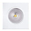 LED Downlight 5068Q ECO FLAT SCCT DIM C, IP40, eckig, 7.5W 2700/3000/4000K 38�, CRi >90, schwenkbar, dimmbar, wei� matt