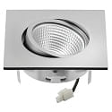 nobil� LED Downlight 5068Q ECO FLAT SCCT DIM C, IP40, eckig, 7.5W 2700/3000/4000K 38�, CRi >90, schwenkbar, dimmbar, Chrom matt