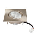 nobil� LED Downlight 5068Q ECO FLAT SCCT DIM C, IP40, eckig, 7.5W 2700/3000/4000K 38�, CRi >90, schwenkbar, dimmbar, Nickel geb�rstet