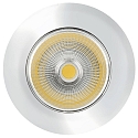 Recessed LED spot 5068 ECO FLAT, IP44, round, 350mA, 8W 3000K 700lm 24, CRi>90, dimmable, chrome