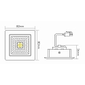 downlight A 5068 T FLAT RQ LED swivelling, square