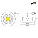 Downlight A 5068 T FLAT girevole, dimmerabile IP40, Verniciato a polvere, Nero opaco dimmerabile