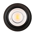 spot 9W DS round IP20, black matt dimmable