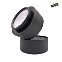 nobilé spot 9W DS round IP20, black matt dimmable