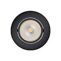 recessed luminaire 5068 ECO FLAT BIO dimmable IP40, clear, black matt dimmable 8W 530lm 5000K CRI 97