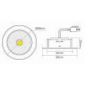 nobilé downlight 5068 ECO FLAT BIO round IP40, chrome matt dimmable nobilé downlight 5068 ECO FLAT BIO round IP40, chrome matt dimmable