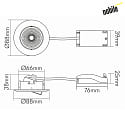 nobilé Downlight 5068 ECO DOB rotondo, girevole IP40, nero opaco dimmerabile
