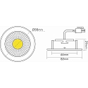nobil downlight A 5068 T FLAT BIO dimmable IP40, gold dimmable