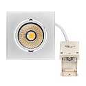 LED Downlight 5068Q ECO DOB, eckig, 38, 8W, 3000K, IP40, dimmbar, chrom matt