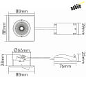 nobilé downlight 5068Q ECO DOB square IP40, chrome matt dimmable