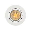 Downlight A 5068 BIO pivotant LED IP40, couvert de poudre, blanc mat gradable